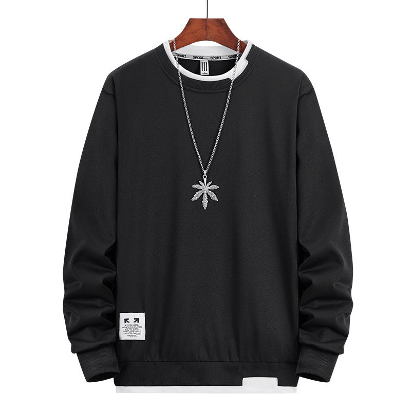 Korean Slim Men's Long Sleeve T-shirt Sweatshirt