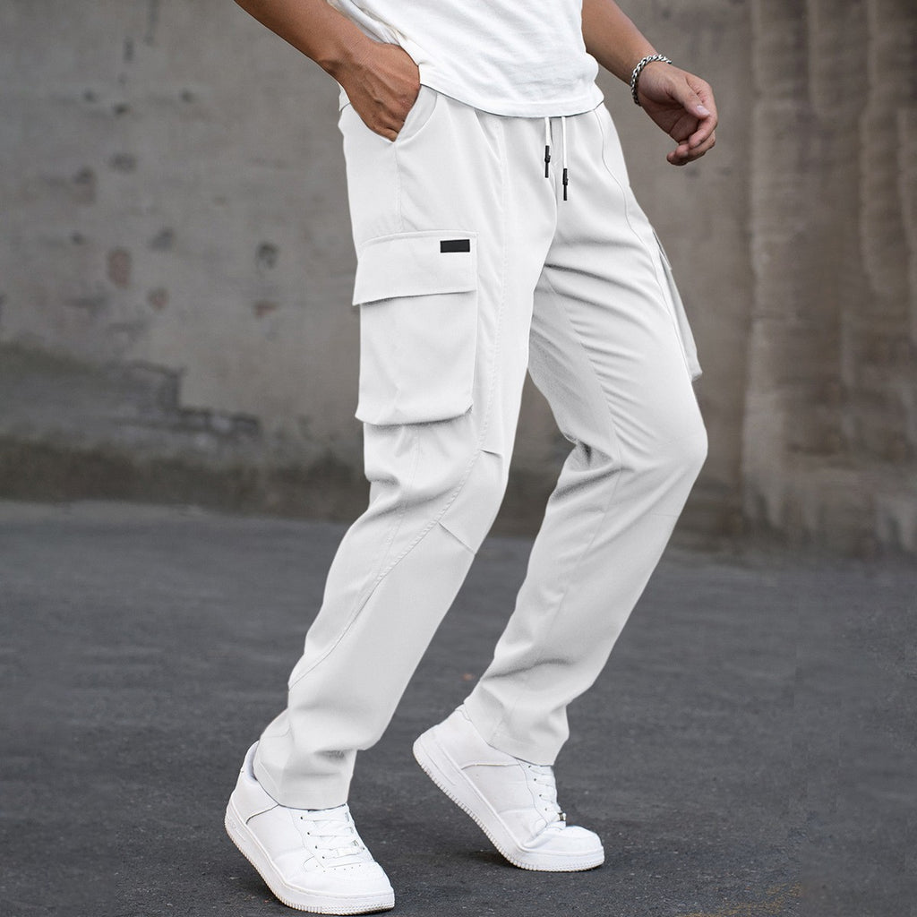 Men's Outdoor Casual Multi-Pocket Drawstring Patchwork